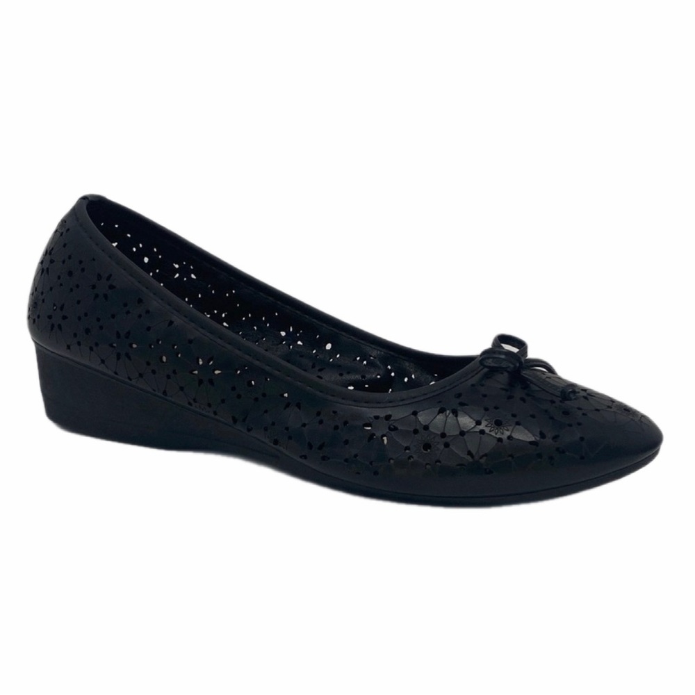 Harborside Black Women's Memory Foam Minimalist Ballet Flats Size 10